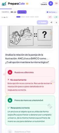 PreparaCole - Retroalimentación de Respuesta